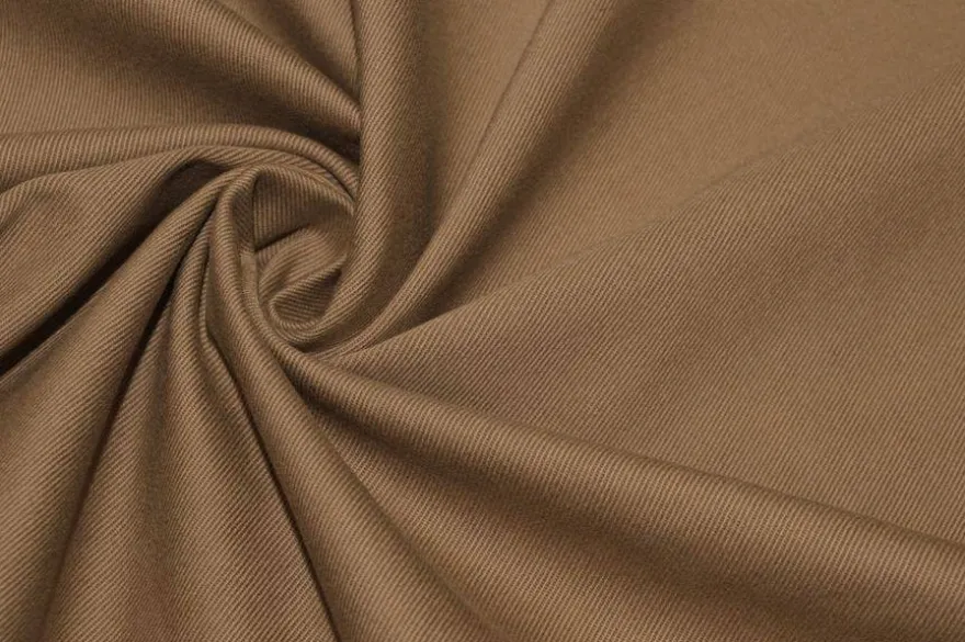 TESSUTO COTONE GABARDINE STRETCH CAMMELLO