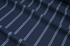 TESSUTO COTONE GOFFRATO STRETCH RIGA BLU