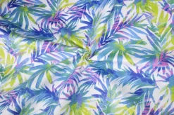 TESSUTO COTONE PANAMA FANTASIA TROPICAL MULTICOLOR