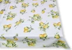 TESSUTO COTONE PANAMA FANTASIA LIMONI