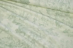 TESSUTO COTONE PANAMA TOILE DE JOUY SALVIA CHIARO