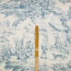 TESSUTO COTONE PANAMA TOILE DE JOUY AZZURRO