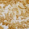 TESSUTO COTONE PANAMA TOILE DE JOUY SENAPE