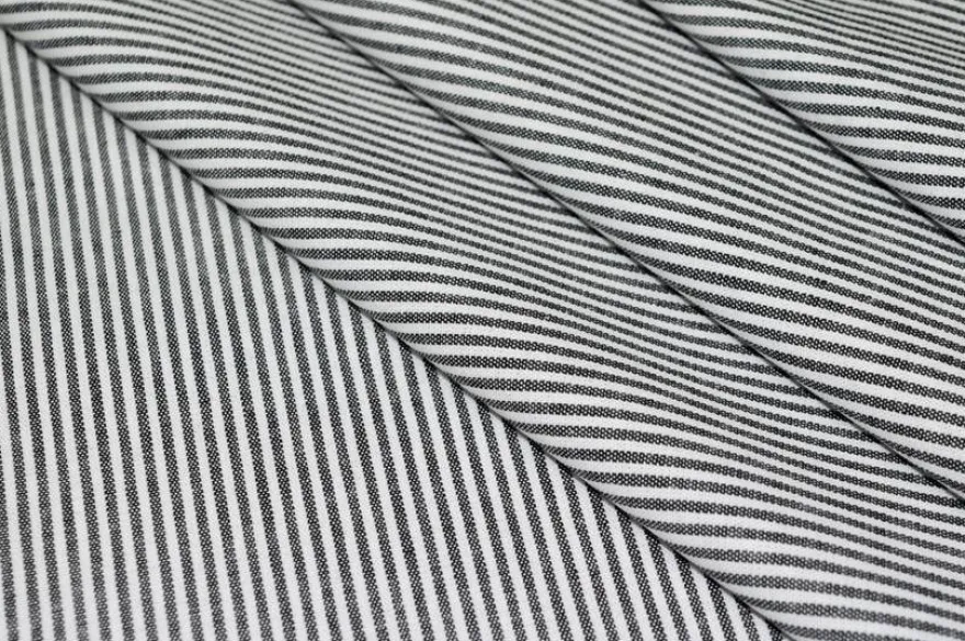 TESSUTO COTONE STREATCH MICRO RIGHINO NERO