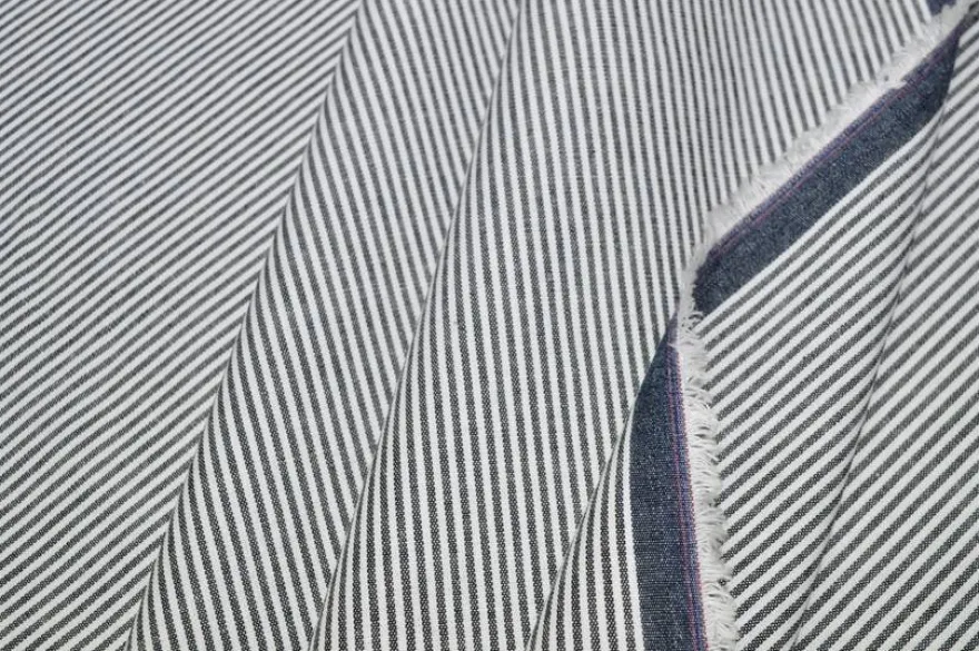 TESSUTO COTONE STREATCH MICRO RIGHINO NERO