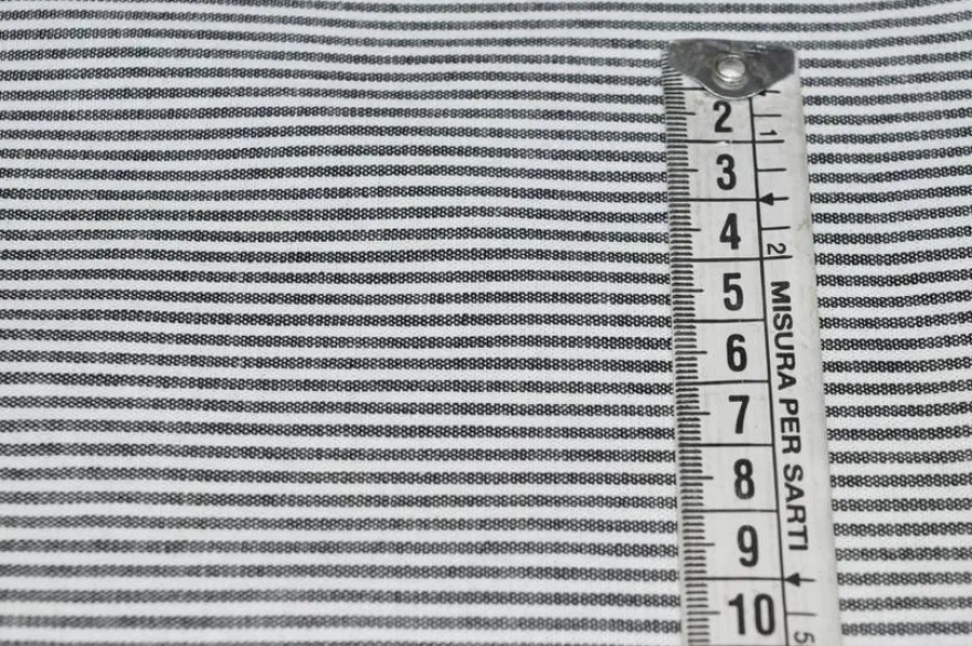 TESSUTO COTONE STREATCH MICRO RIGHINO NERO