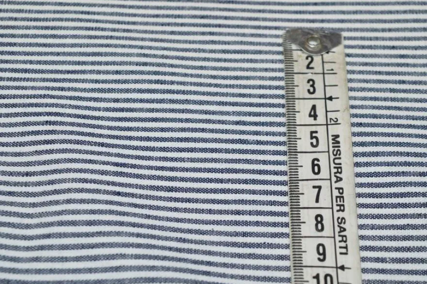 TESSUTO COTONE STREATCH MICRO RIGHINO BLU