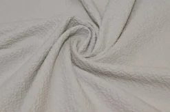 TESSUTO COTONE STRETCH GOFFRATO GRIGIO PERLA