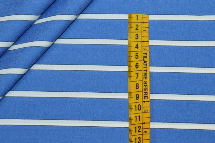 TESSUTO COTONE STRETCH PER CAMICERIA RIGONE AZZURRO
