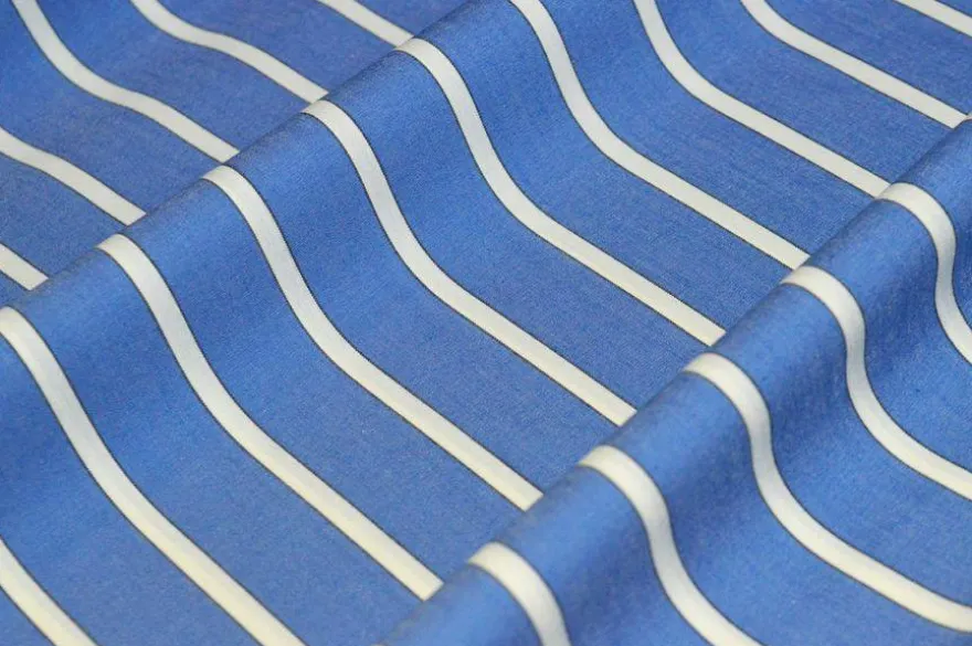 TESSUTO COTONE STRETCH PER CAMICERIA RIGONE AZZURRO