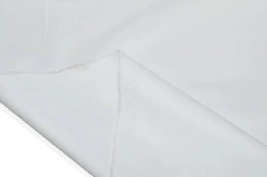 TESSUTO COTONE STRETCH RASATELLO BIANCO
