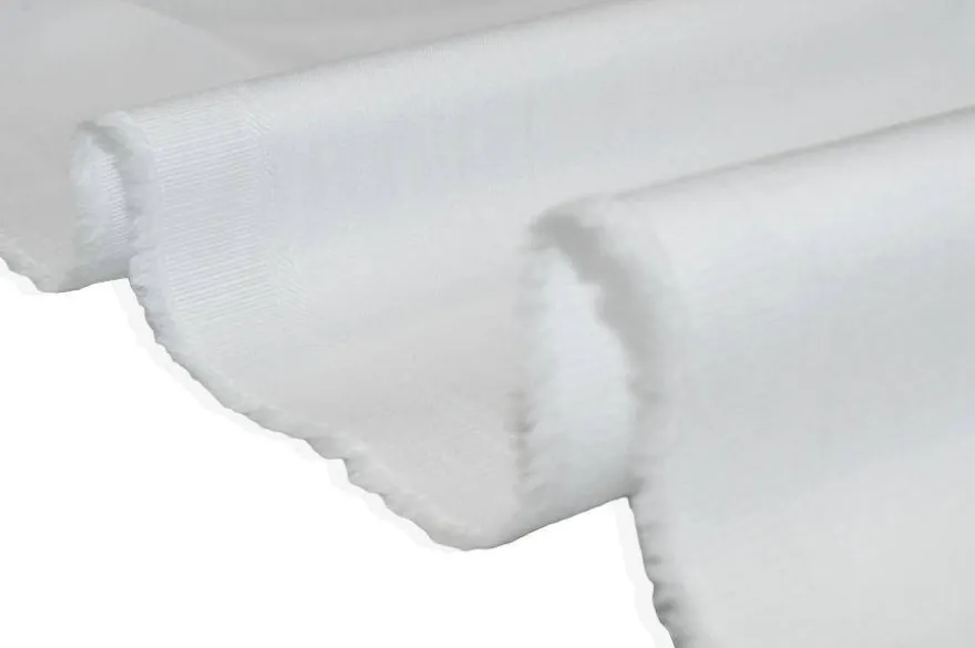 TESSUTO COTONE STRETCH RASATELLO BIANCO