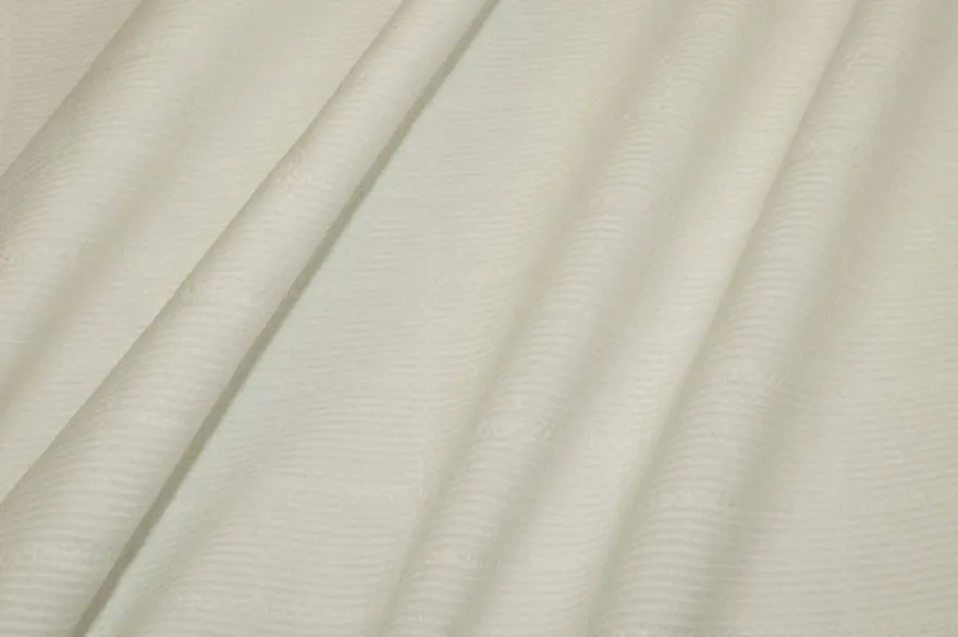 TESSUTO COTONE STRETCH SCACCO RICAMATO TONO SU TONO