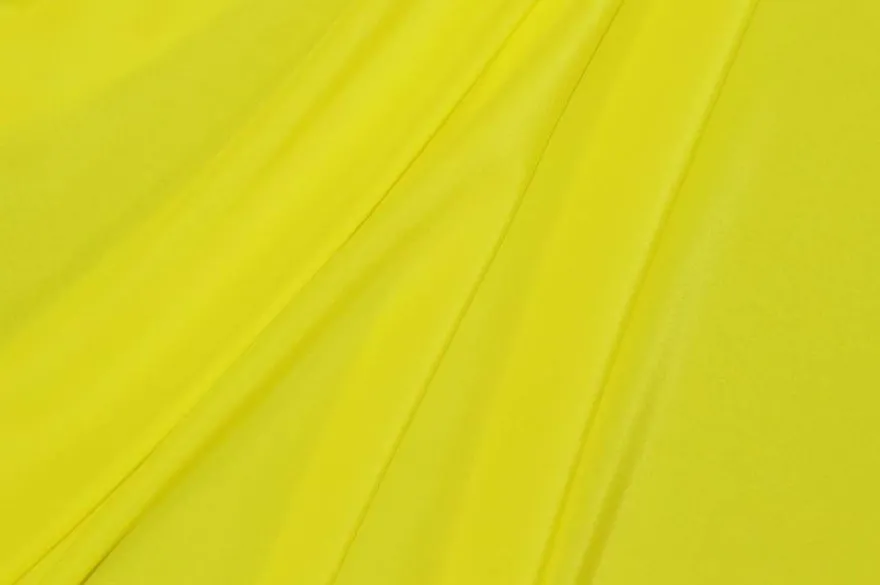 TESSUTO CREPE DE CHINE GIALLO FLOU