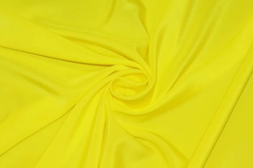 TESSUTO CREPE DE CHINE GIALLO FLOU