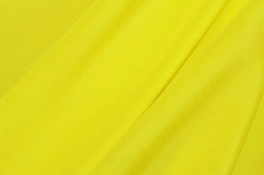TESSUTO CREPE DE CHINE GIALLO FLOU