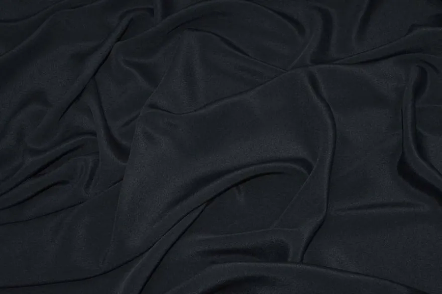 TESSUTO CREPE DE CHINE MISTO VISCOSA NERO