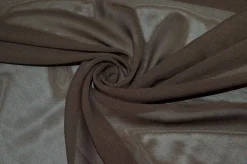 TESSUTO CREPE GEORGETTE MISTO SETA MARRONE CALDO