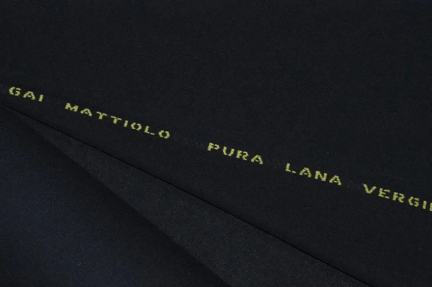 TESSUTO CREPE PURA LANA NERO GAI MATTIOLO