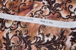 TESSUTO CREPE PURA SETA FANTASIA ALTA MODA BRUCIATO