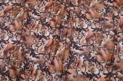 TESSUTO CREPE PURA SETA FANTASIA ALTA MODA BRUCIATO