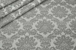 TESSUTO DAMASCATO COORDINATI GRIGIO
