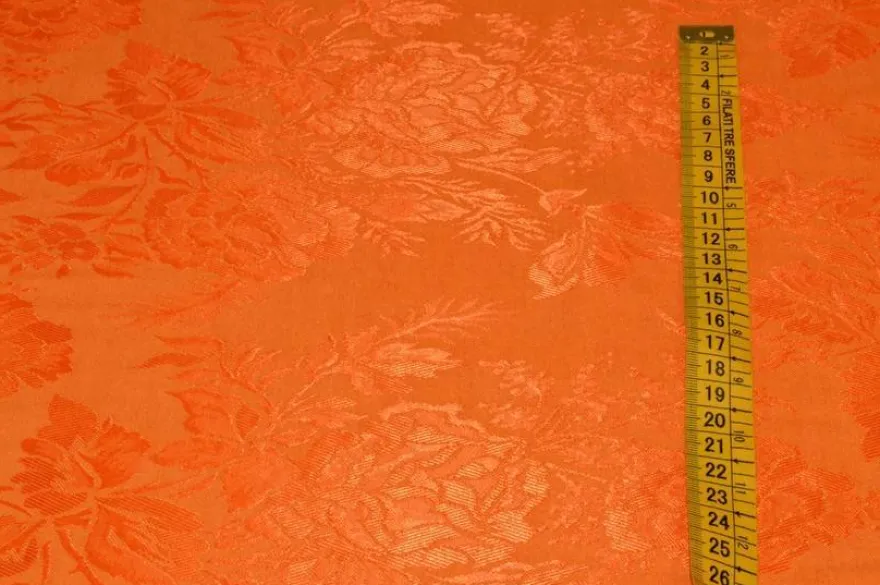 TESSUTO DAMASCATO VISCOSA ARANCIO