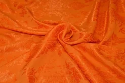 TESSUTO DAMASCATO VISCOSA ARANCIO
