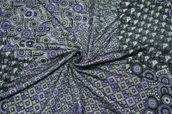 TESSUTO DOPPIO MAGLINA E TULLE VIOLA