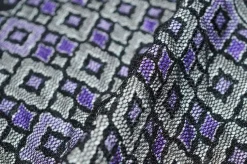 TESSUTO DOPPIO MAGLINA E TULLE VIOLA