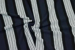 TESSUTO EFFETTO MAGLIA RIGONE BLU NERO