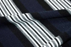 TESSUTO EFFETTO MAGLIA RIGONE BLU NERO