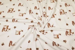 TESSUTO FELPA BIELASTICA IN COTONE FANTASIA BAMBI