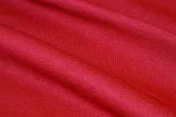 TESSUTO FELPA GARZATA PURO COTONE ROSSO