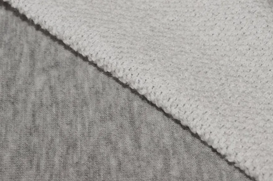 TESSUTO FELPA GRIGIO MEDIO MELANGE