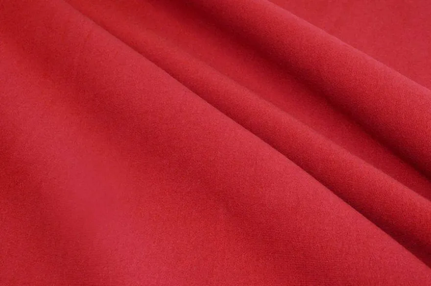 TESSUTO FELPA INVERNALE STRETCH ROSSA