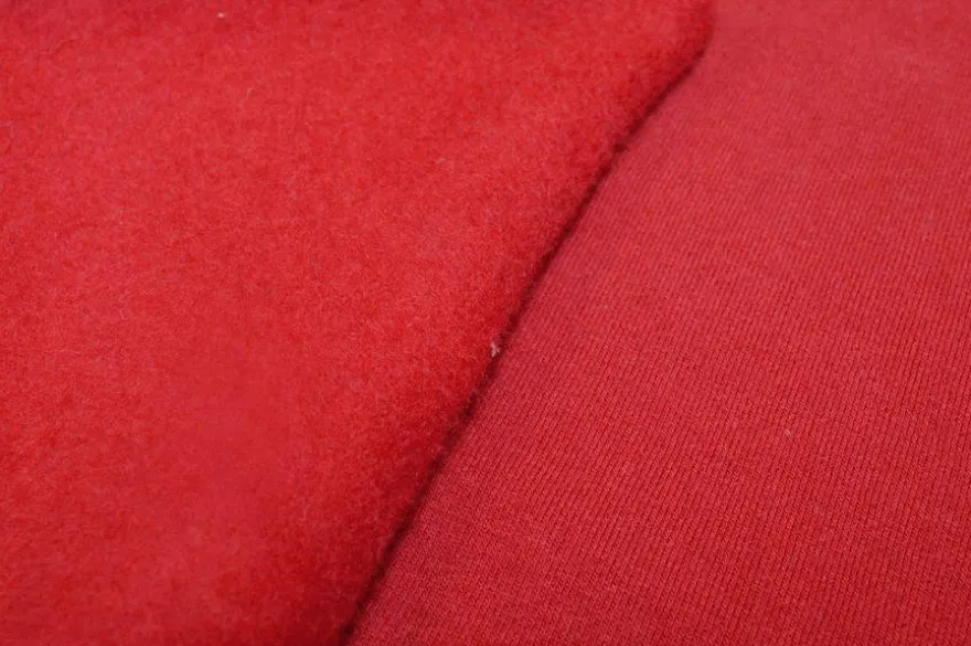 TESSUTO FELPA INVERNALE STRETCH ROSSA