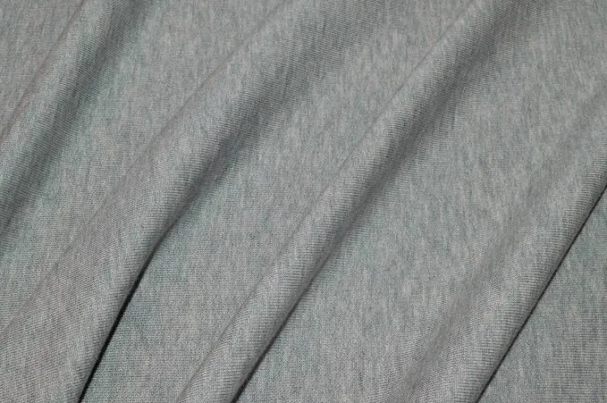 TESSUTO FELPA PURO COTONE GRIGIO CHIARO