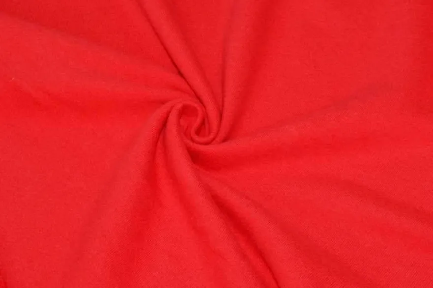 TESSUTO FELPA PURO COTONE ROSSA