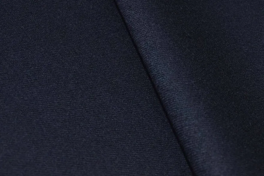 TESSUTO FLANELLA PETTINATA LANA STRETCH BLU