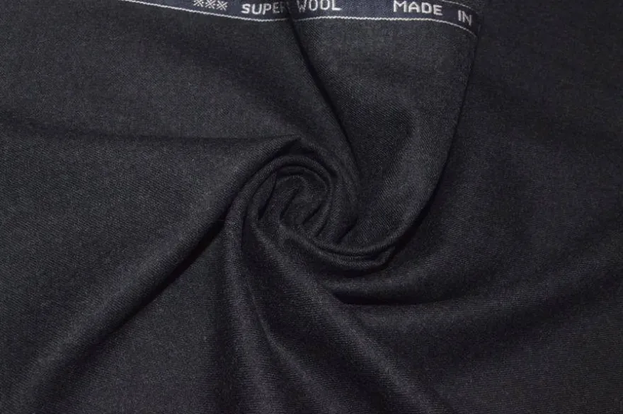 TESSUTO FLANELLA PETTINATA PURA LANA MADE IN ENGLAND SUPER 120'S GRIGIO ANTRACITE