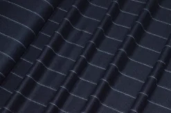 TESSUTO FLANELLA PURA LANA MADE IN ENGLAND BLU GESSATO LARGO