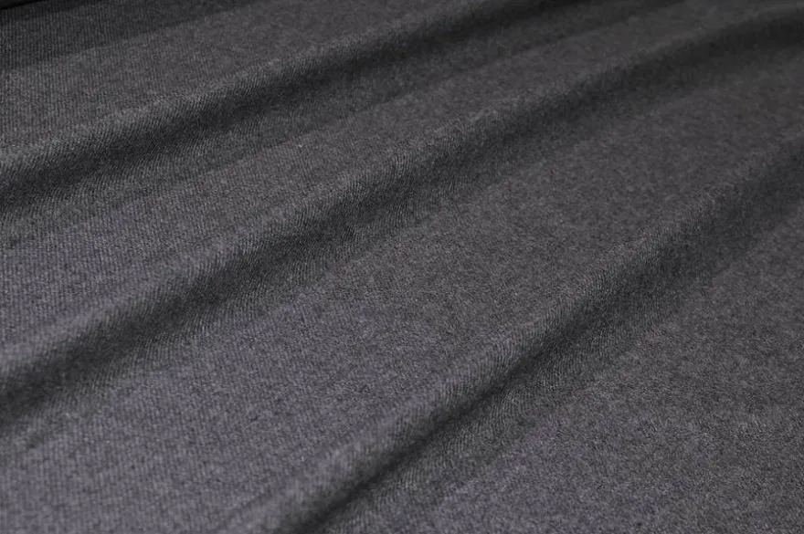 TESSUTO FLANELLA PURO CASHMERE GRIGIO MEDIO