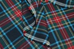 TESSUTO FLANELLA PURO COTONE TARTAN RIGA ROSSA