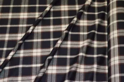 TESSUTO FLANELLA PURO COTONE TARTAN BLU