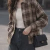 TESSUTO FLANELLA PURO COTONE TARTAN TORTORA