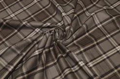 TESSUTO FLANELLA PURO COTONE TARTAN TORTORA