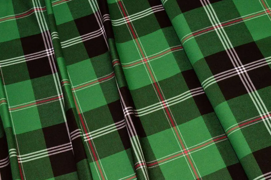 TESSUTO FLANELLA PURO COTONE TARTAN VERDE