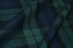TESSUTO FLANELLA PURO COTONE TARTAN BLU E VERDE
