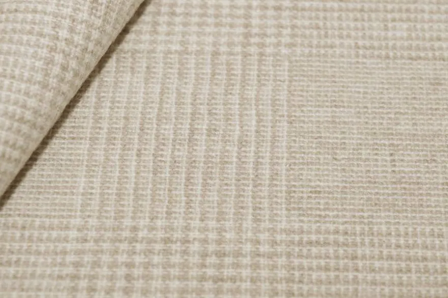 TESSUTO FLANELLINA MISTO CASHMERE PRINCIPE DI GALLES BEIGE